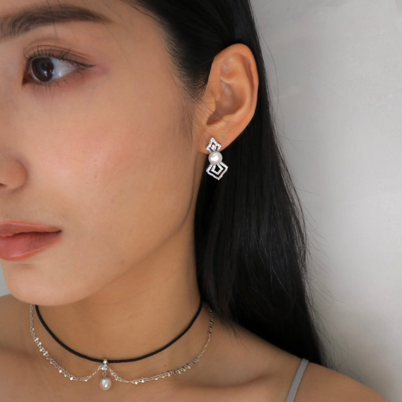 Uncompromising Allure・S925純銀雙箭天然淡水珍珠耳環·(現貨)·JOJE·珍珠耳環·珍珠飾品