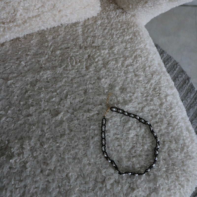 【手作設計】NANA·黑尖晶石淡水珍珠頸鏈/choker(現貨)·JOJE·珍珠飾品·手作飾品·水晶手作·水晶飾品