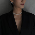 【手作設計】Charites·S925純銀天然珍珠編織項鏈(現貨)·JOJE·珍珠飾品·手作飾品·珍珠項鍊