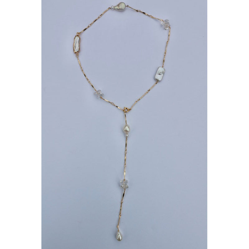 【手作設計/一鍊多戴】Crystal Harmony · 白水晶珍珠長鍊(現貨)·JOJE·珍珠手鍊·手作項鍊·客製項鍊