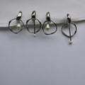 【手作設計】Looping Cycle·不對稱純銀珍珠耳環(現貨)(金/銀)·JOJE·珍珠飾品·手做飾品