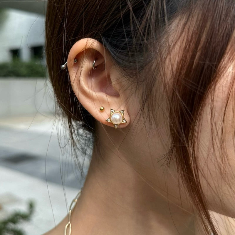 S925純銀夜空天然珍珠耳環(現貨)·JOJE·珍珠飾品·純銀耳環