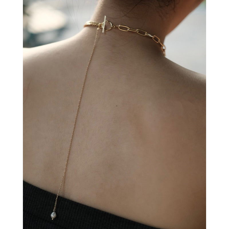 【手作設計】Glamour Drift·天然鈕扣珍珠頸鍊/choker·JOJE·珍珠飾品·手作飾品·珍珠項鍊