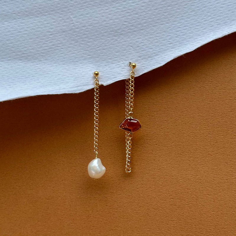 【手作設計】chandelier · S925純銀垂墜珍珠耳環(現貨)·JOJE·珍珠飾品·手作耳環·客製耳環