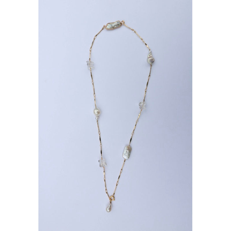 【手作設計/一鍊多戴】Crystal Harmony · 白水晶珍珠長鍊(現貨)·JOJE·珍珠手鍊·手作項鍊·客製項鍊