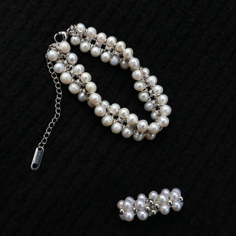 【手作設計】Quiet Luxury·環扣珍珠手鍊(現貨)·JOJE·珍珠飾品·手作飾品