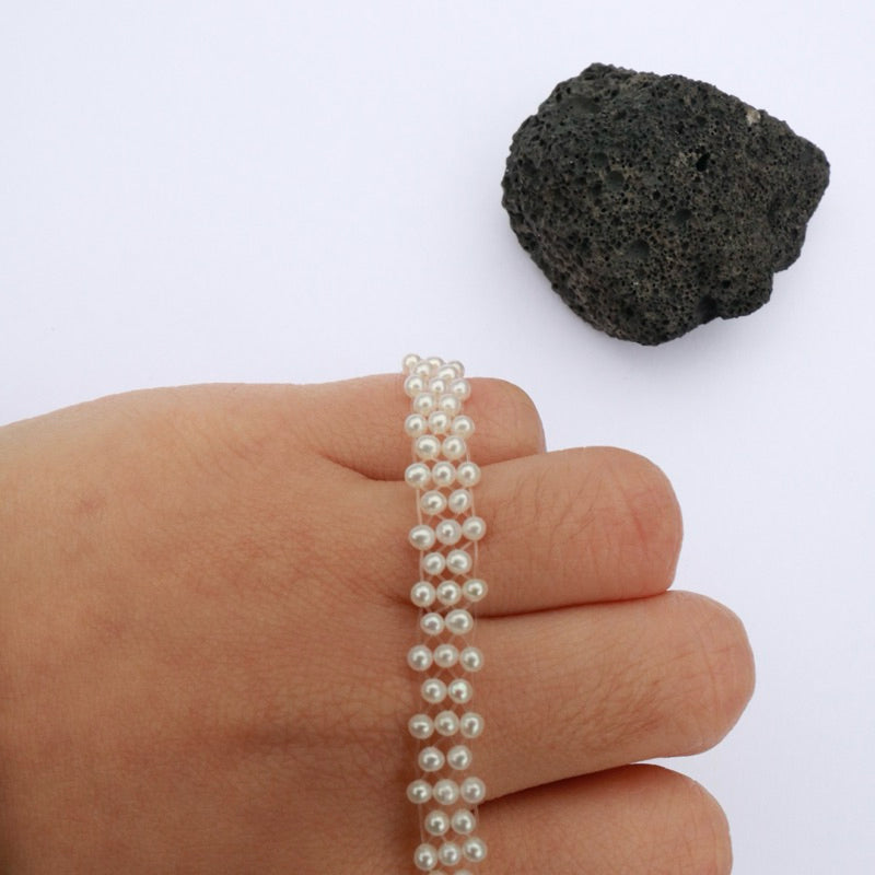 【手作設計】Gentle Glow · 手工編織淡水baby珠手鍊(現貨)·JOJE·珍珠飾品·手作手鍊·客製手鍊