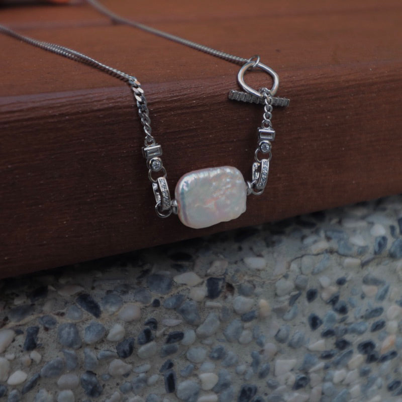 【手作設計】Twinkling Courage·S925純銀珍珠項鍊(金/銀)(現貨)·JOJE·手作飾品