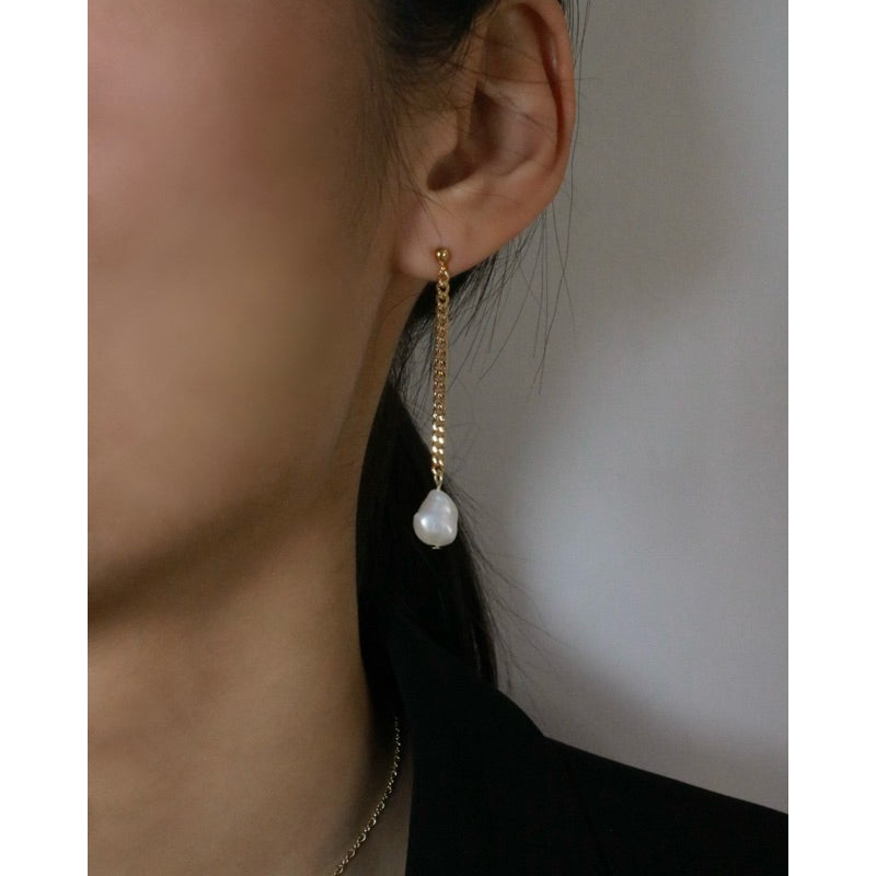 【手作設計】chandelier · S925純銀垂墜珍珠耳環(現貨)·JOJE·珍珠飾品·手作耳環·客製耳環