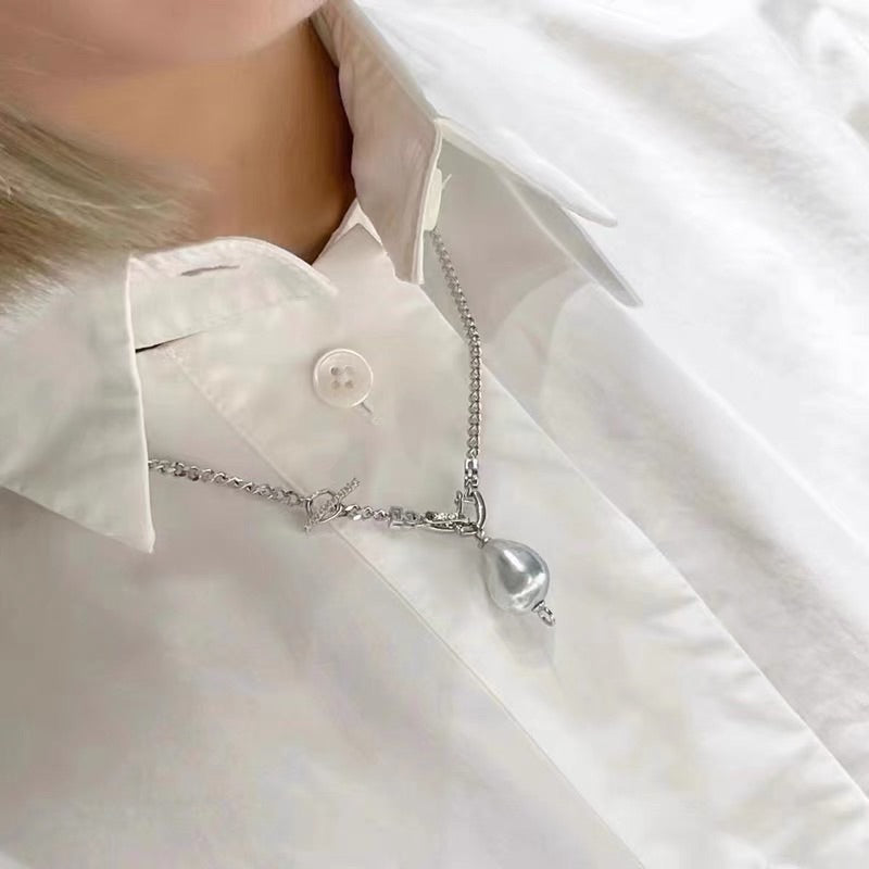 【手作設計】Twinkling Courage·S925純銀珍珠項鍊(金/銀)(現貨)·JOJE·手作飾品