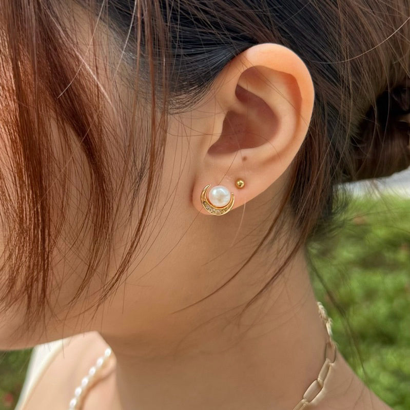 S925純銀夜空天然珍珠耳環(現貨)·JOJE·珍珠飾品·純銀耳環