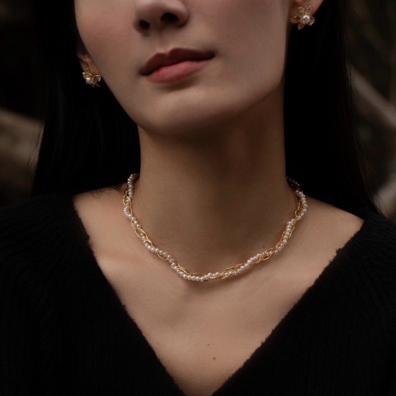 【手作設計】Camille · 纏繞珍珠項鍊(現貨)·JOJE·珍珠飾品·手作項鍊·客製項鍊