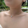 【手作設計】Blue Akoya necklace ·天然真多麻Akoya巴洛克項鍊(金/銀）(現貨)·JOJE