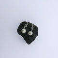 S925純銀樹葉水鑽珍珠耳環(現貨)·JOJE·純銀耳環·純銀飾品