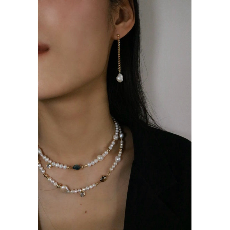 【手作設計】chandelier · S925純銀垂墜珍珠耳環(現貨)·JOJE·珍珠飾品·手作耳環·客製耳環