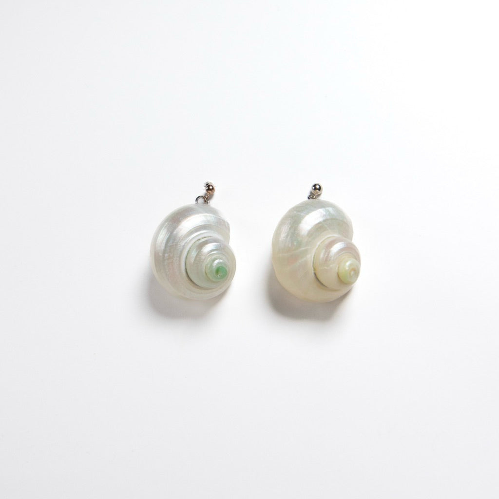 【手作設計】Swirl ·S925純銀天然螺旋狀貝殼耳環(金/銀)(現貨)·JOJE·純銀耳環·客製耳環