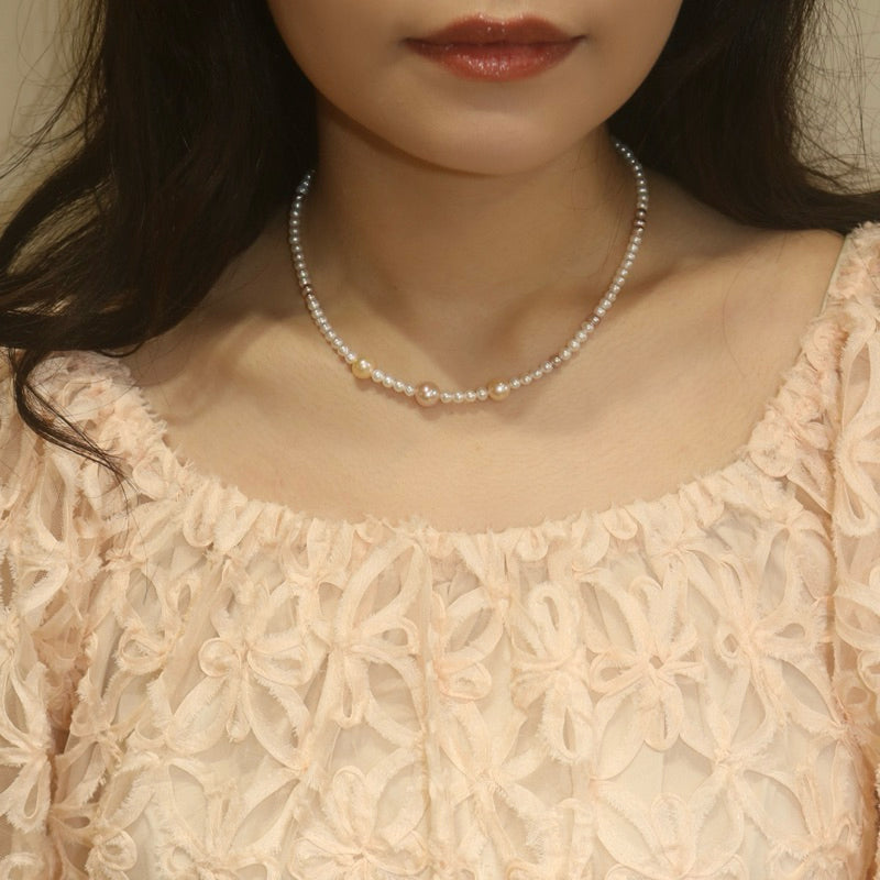 【手作設計】Serene ·糖果天然淡水珍珠項鍊(金/銀)(現貨)·JOJE·手作項鍊·客製項鍊